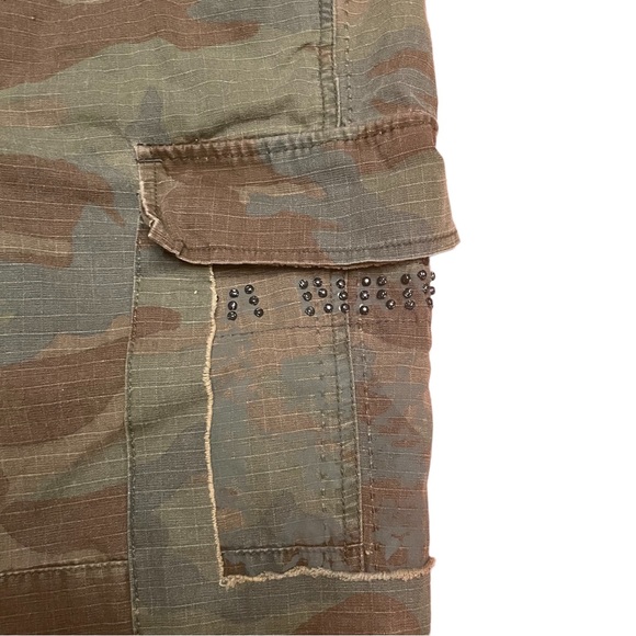 Da Nang Camouflage Baggy Studded Cargo Pants Green Size XS - Picture 7 of 10